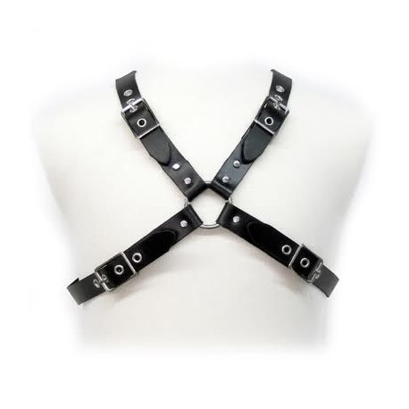 LEATHER BODY BLACK BUCKLE HARNESS FOR MEN