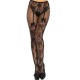 LEG AVENUE MEDIAS ALTAS CON ABERTURA TRASERA DISEaO FLORAL TALLA UNICA