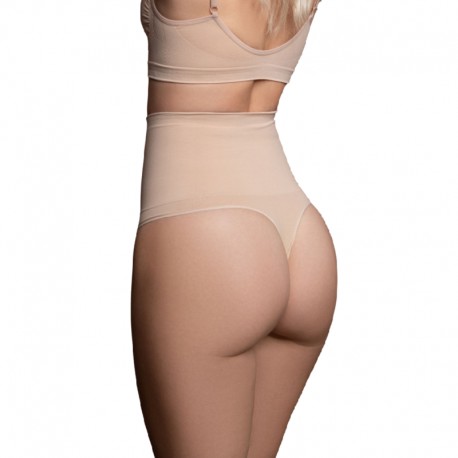BYE BRA FAJA SIN COSTURAS ESTILO TANGA BEIGE TALLA M