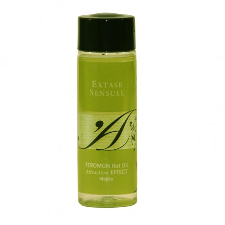 EXTASE SENSUAL ACEITE MASAJE EFECTO CALOR CON FEROMONAS MOJITO 100 ML
