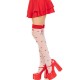 LEG AVENUE CALCETINES ALTOS CHAMPIaONES ROJO BLANCO