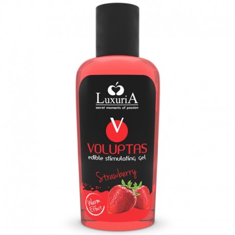 INTIMATELINE LUXURIA VOLUPTAS GEL MASAJE COMESTIBLE EFECTO CALOR FRESA 100 ML
