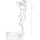 PASSION WOMAN BS014 BODYSTOCKING BLANCO TALLA UNICA
