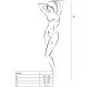 PASSION WOMAN BS016 BODYSTOCKING BLANCO TALLA UNICA