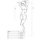 PASSION WOMAN BS025 BODYSTOCKING ESTILO VESTIDO BLANCO TALLA UNICA
