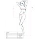 PASSION WOMAN BS035 BODYSTOCKING BLANCO TALLA UNICA