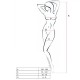 PASSION WOMAN BS053 BODYSTOCKING BLANCO TALLA UNICA