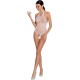 PASSION WOMAN BS087 BODYSTOCKING BLANCO TALLA UNICA