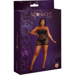 MOONLIGHT - MODELO 10 VESTIDO REJILLA NEGRO TALLA ÃNICA / PLUS SIZE