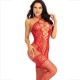 LEG AVENUE BODYSTOCKING CUELLO HALTER RED CORAZONES ROJO