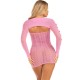 LEG AVENUE VESTIDO CORAZON LAZOS ROSA TALLA aNICA