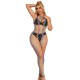 SUBBLIME 952358 BODYSTOCKING DE REJILLA CUELLO HALTER ARCOIRIS TALLA aNICA