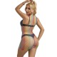 SUBBLIME 952433 BODYSTOCKING DE REJILLA SIN MANGAS CON CUELLO ALTO ARCOIRIS TALLA aNICA