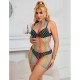 SUBBLIME 952433 BODYSTOCKING DE REJILLA SIN MANGAS CON CUELLO ALTO ARCOIRIS TALLA aNICA