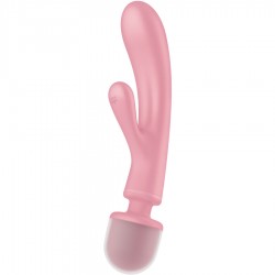SATISFYER TRIPLE LOVER MASAJEADOR VIBRADOR RABBIT ROSA