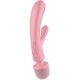SATISFYER TRIPLE LOVER MASAJEADOR VIBRADOR RABBIT ROSA