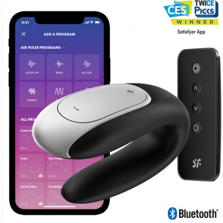 SATISFYER DOUBLE FUN PARTNER VIBRADOR NEGRO