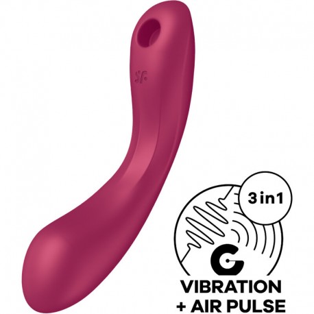 SATISFYER CURVE TRINITY 1 AIR PULSE VIBRATION GRIS