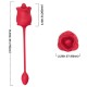 ARMONY ROSA 2 EN 1 ESTIMULADOR SUCCIaN VIBRADOR 10 MODOS CON COLA ROJO