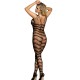 SUBBLIME 951696 BODYSTOCKING CROTCHLESS DE REJILLA CON TIRAS EN HOMBROS NEGRO TALLA aNICA