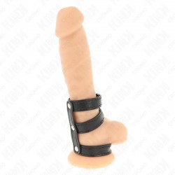 KINK ANILLO PENE POLIPIEL TRIPLE CON CIERRE A PRESIaN