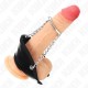 KINK ANILLO PENE 4 CM CADENA 7 CM METAL CON CINTURaN POLIPIEL