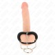 KINK ANILLO PENE 4 CM CADENA 7 CM METAL CON CINTURaN CUERO