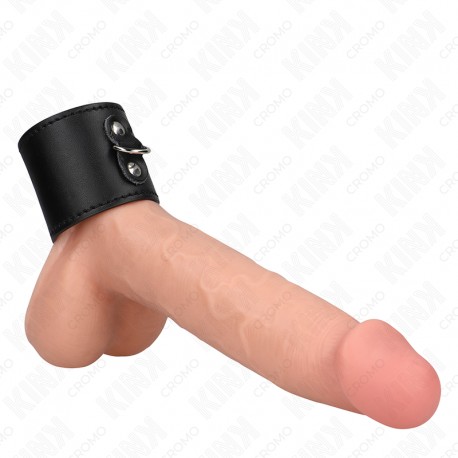 KINK ANILLO PENE CUERO CON CIERRE A PRESIaN 18 X 5 CM