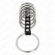 KINK 7 ANILLOS PENE METAL 32 CM A 5 CM CONECTADOS POR POLIPIEL