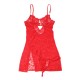 SUBBLIME 954208 BABYDOLL DE ENCAJE CON TIRANTES AJUSTABLES ROJO S M