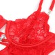 SUBBLIME 954208 BABYDOLL DE ENCAJE CON TIRANTES AJUSTABLES ROJO S M