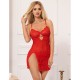 SUBBLIME 954208 BABYDOLL DE ENCAJE CON TIRANTES AJUSTABLES ROJO S M