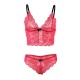 SUBBLIME 953904 CAMISaN DE SEDA Y ENCAJE PANTIES ROJO L XL