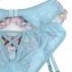 SUBBLIME 954109 SUJETADOR PANTIES CON LIGUERO DISEaO FLORAL AZUL S M