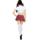 LEG AVENUE DISFRAZ MISS COLEGIALA CLaSICO ROJO BLANCO S M