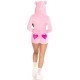 LEG AVENUE BODY OSITO TERCIOPELO ROSA S