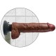 KING COCK DILDO VIBRADOR CON TESTICULOS 255 CM COLOR MARRON
