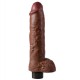 KING COCK DILDO VIBRADOR CON TESTICULOS 255 CM COLOR MARRON