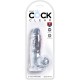 KING COCK CLEAR PENE REALISTICO CON TESTICULOS 101 CM TRANSPARENTE