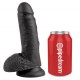 KING COCK 7 PENE REALISTICO NEGRO 178 CM