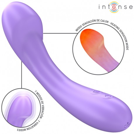 INTENSE BECKY VIBRADOR 19 CM CALENTABLE 7 VIBRACIONES MORADO