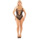 LEG AVENUE BODY DE REJILLA CON DIAMANTES NEGRO TALLA aNICA