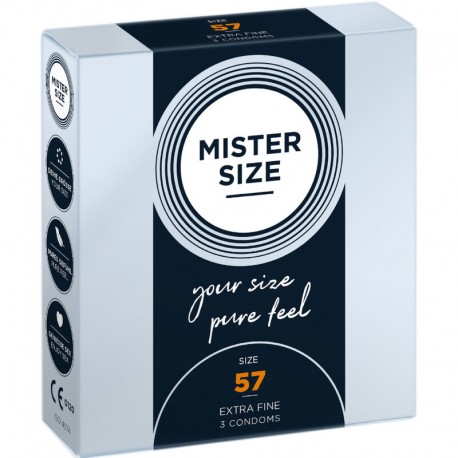 MISTER SIZE PRESERVATIVOS TALLA L 57 MM 3 UNIDADES