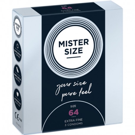 MISTER SIZE PRESERVATIVOS TALLA XXL 64 MM 3 UNIDADES