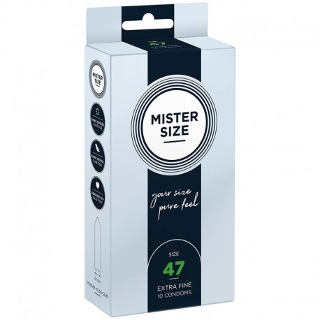 MISTER SIZE PRESERVATIVOS TALLA XS 47 MM 10 UNIDADES