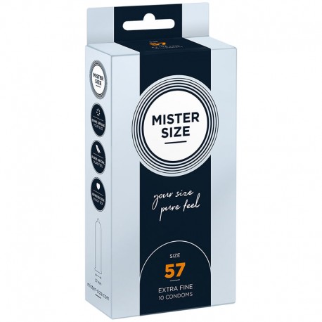 MISTER SIZE PRESERVATIVOS TALLA L 57 MM 10 UNIDADES