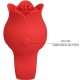 PRETTY LOVE JAE VIBRADOR DE DEDO FORMA DE ROSA 10 VIBRACIONES ROJO