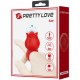 PRETTY LOVE JAE VIBRADOR DE DEDO FORMA DE ROSA 10 VIBRACIONES ROJO