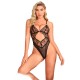 SUBBLIME 955212 BODY TRANSPARENTE CON ENCAJE HUECO NEGRO S M