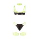 SUBBLIME 955281 SET SUJETADOR CON COLLAR Y DETALLES PARA PIERNAS VERDE FLUORESCENTE L XL